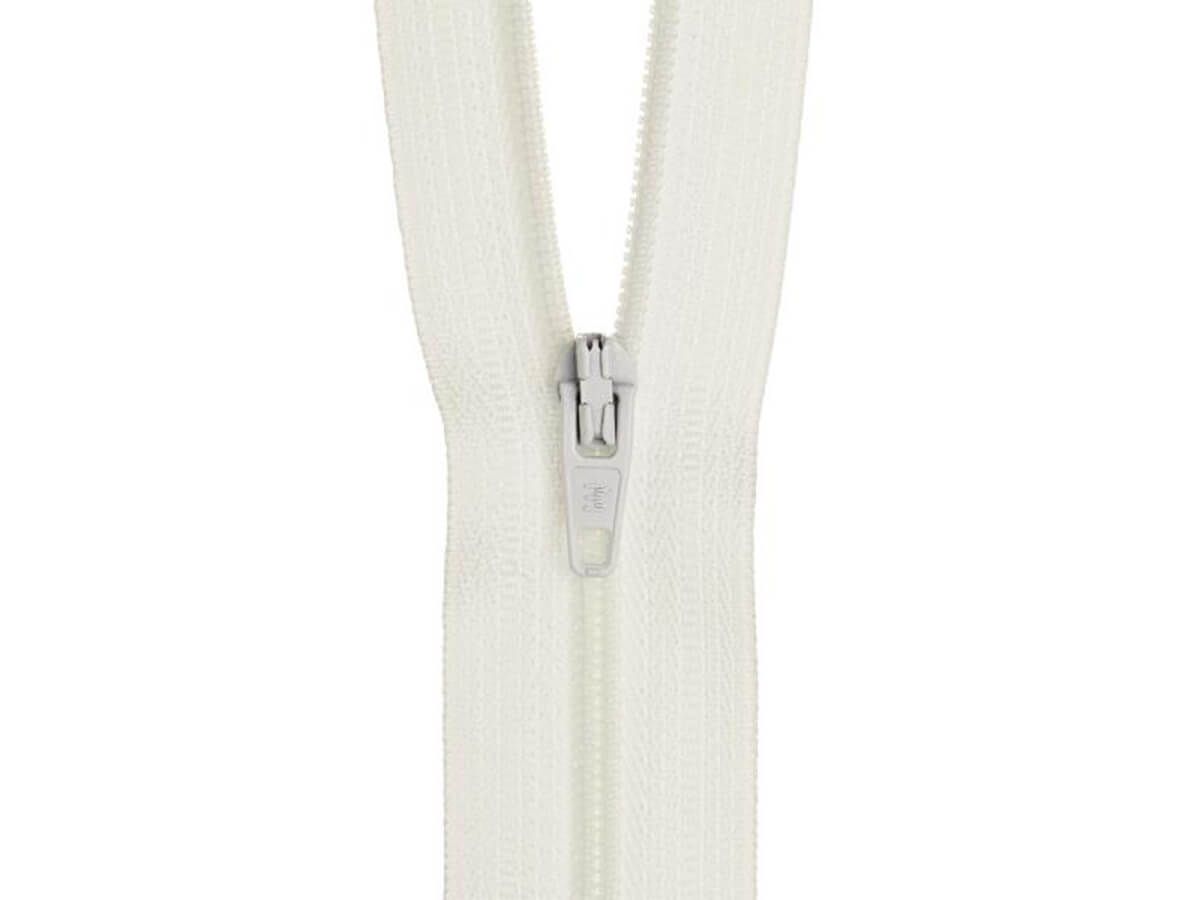 15cm White Zipper