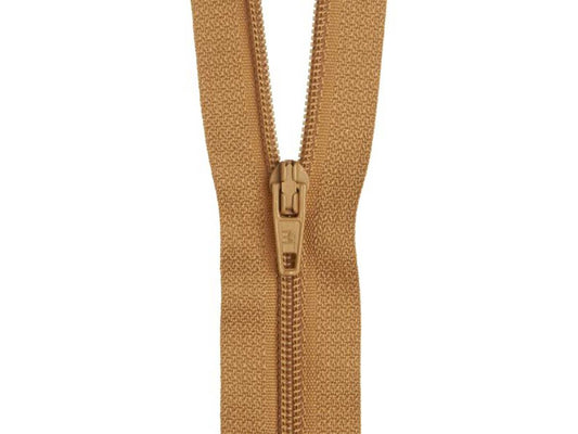 15cm Brown Gold Zipper