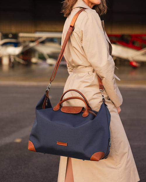 Hamilton Nylon Weekender Bag - Navy