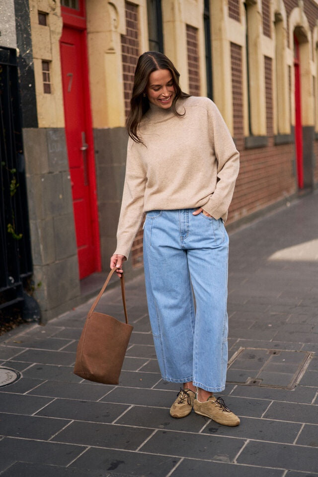 Demi Barrel Jean - Vintage Blue
