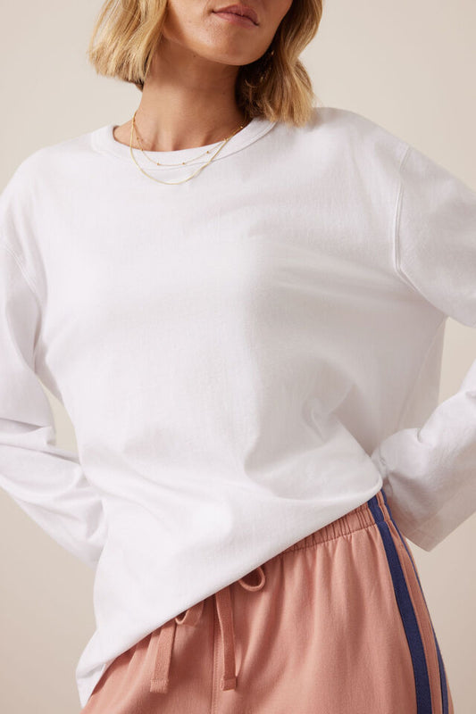 Finn Oversized L/S Tee - White