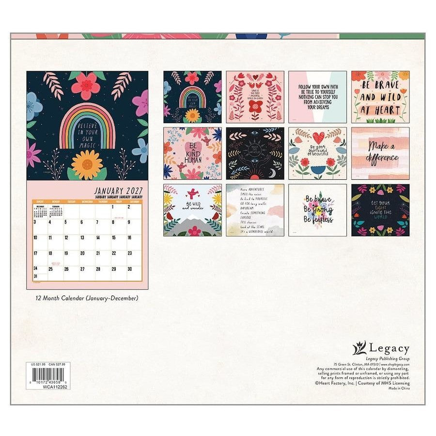 2027 Legacy Live Laugh Love Calendar
