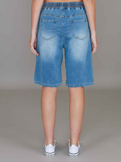 Brumby Denim Long Shorts - Denim Blue