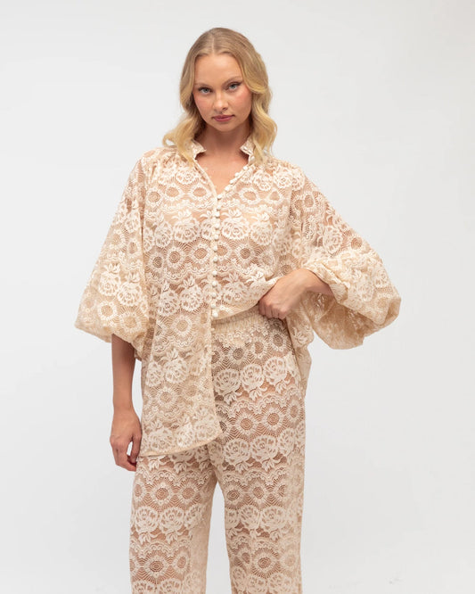 Pizzo Dream Blouse - Cream