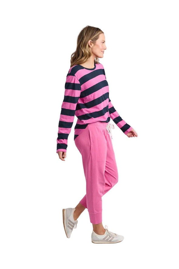 Spritz Strip L/S Tee - Hot Pink