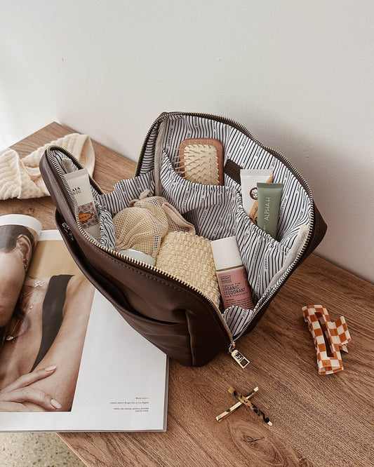 Vanessa Cosmetic Bag - Chocolate