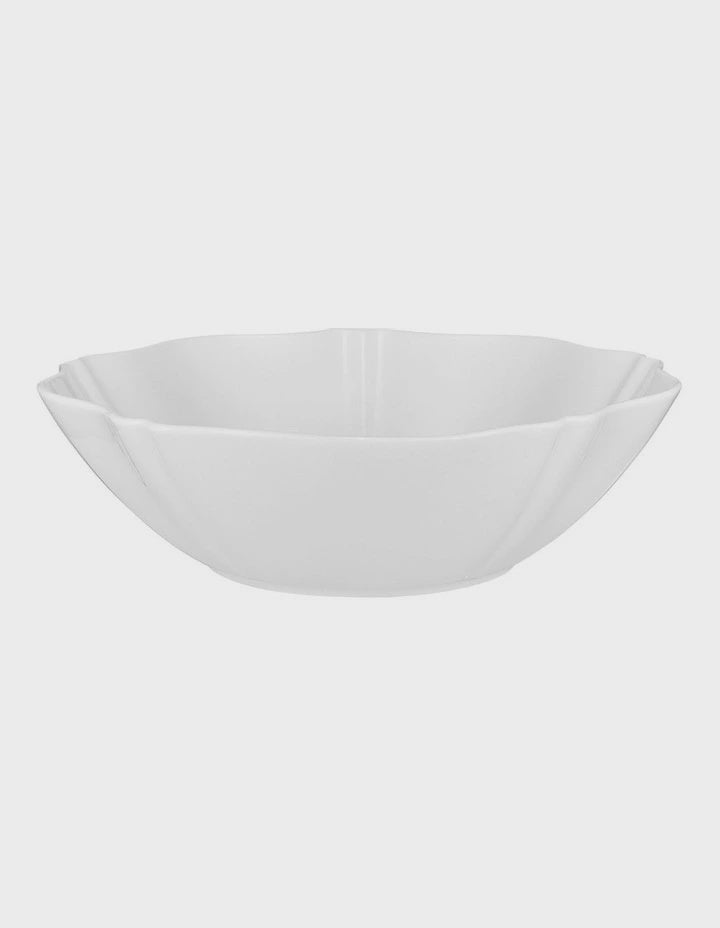 Florence Scallop Serving Bowl 25x7.5cm White Gift Boxed