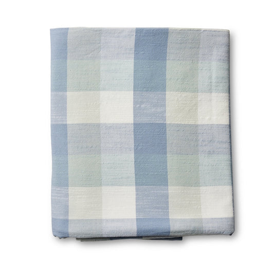 Isaac Blue/Seafoam Check Tablecloth