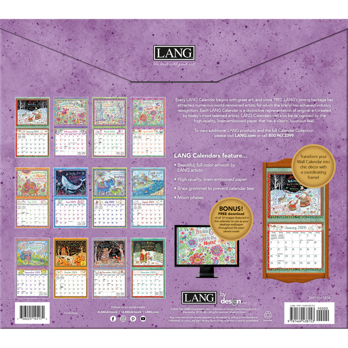 2026 Lang Simple Inspirations Calendar
