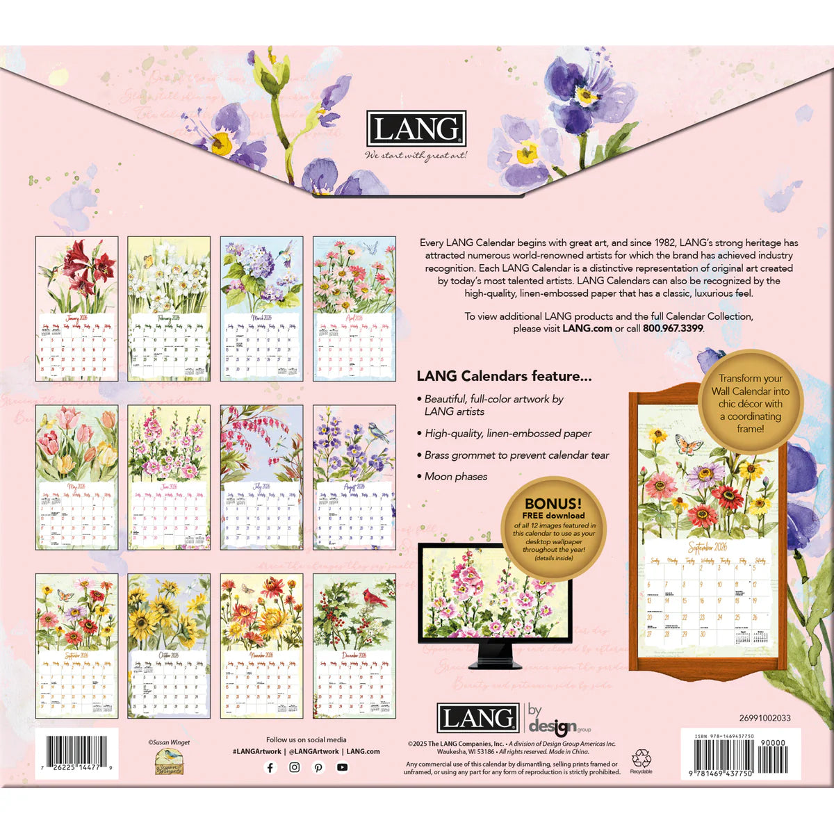 2026 Lang Eden Calendar