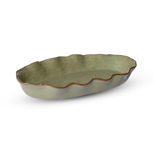 Marseille Wavy Green Oval Dish