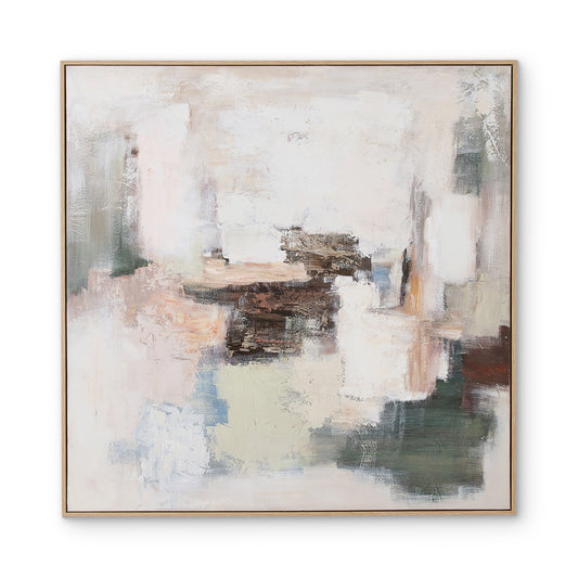Abstract Rust/Green Wall Art 100x100