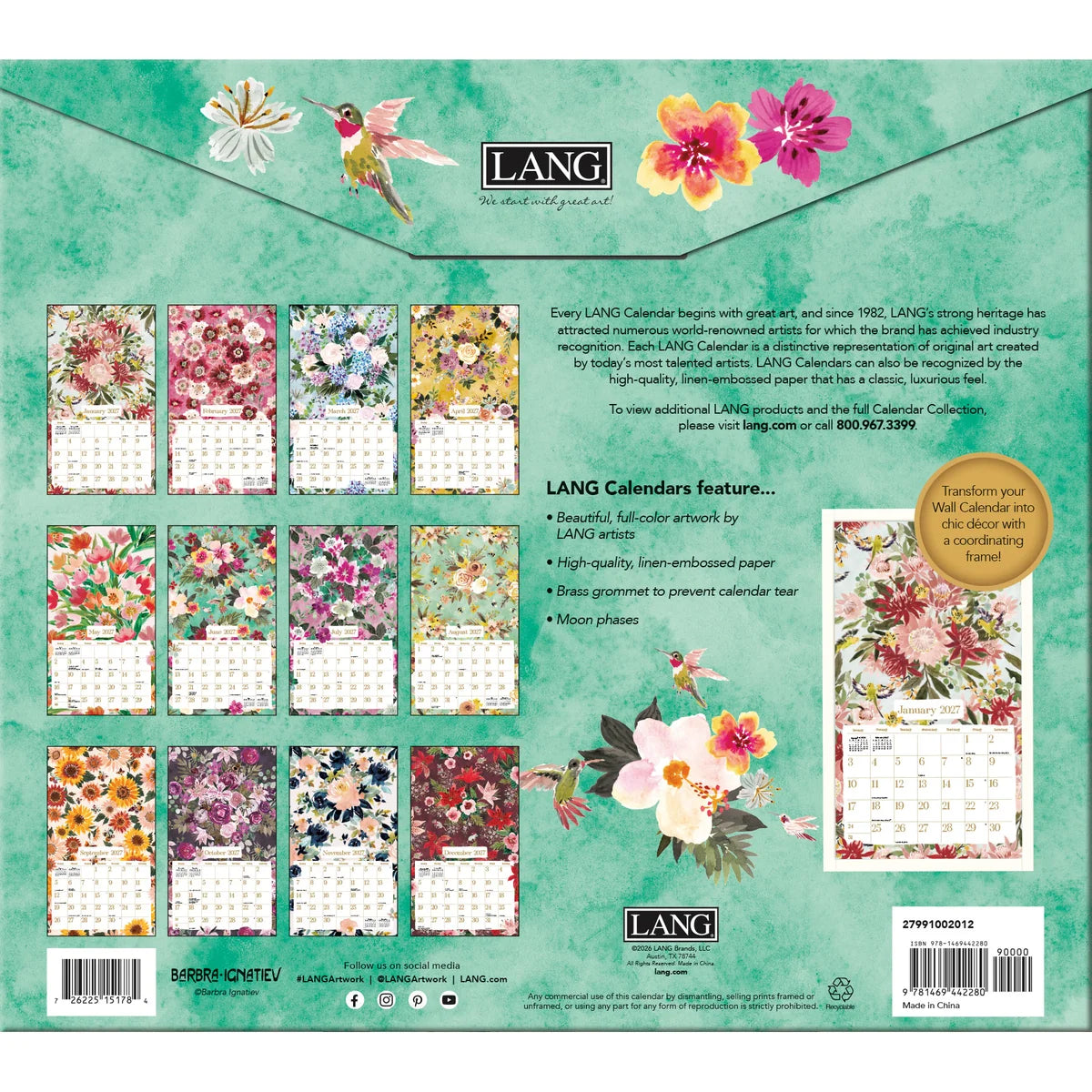 2027 Lang Wild At Heart Calendar