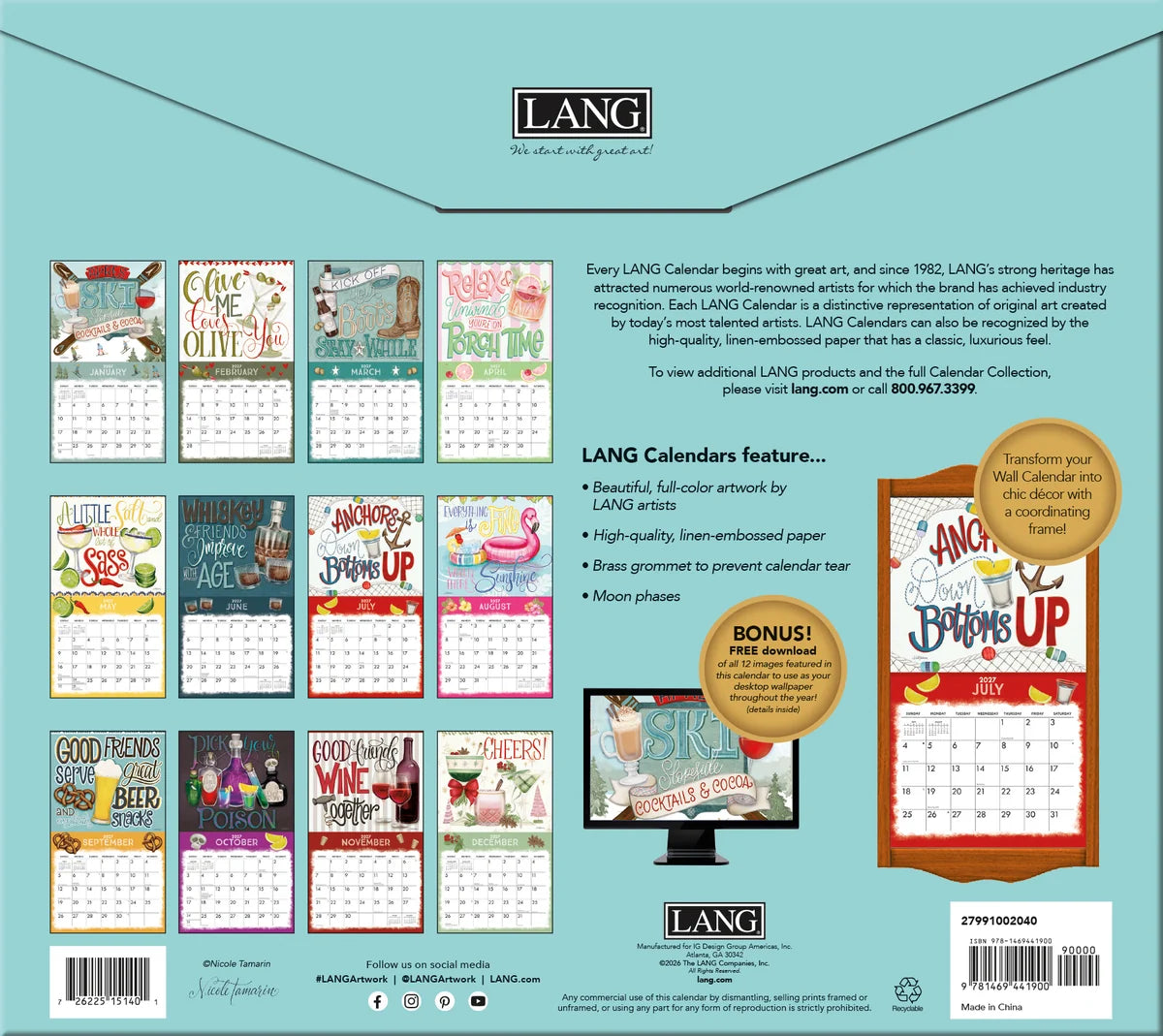 2027 Lang Happy Hour Calendar
