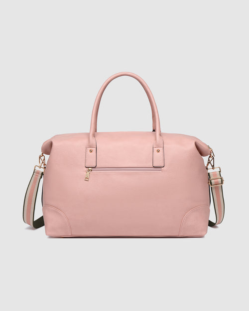 Alexis Stripe Weekender Travel Bag - Blush Stripe