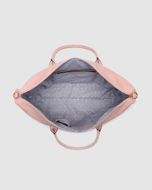 Alexis Stripe Weekender Travel Bag - Blush Stripe