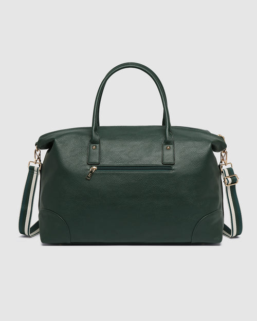 Alexis Stripe Weekender Travel Bag - Forest Green Stripe