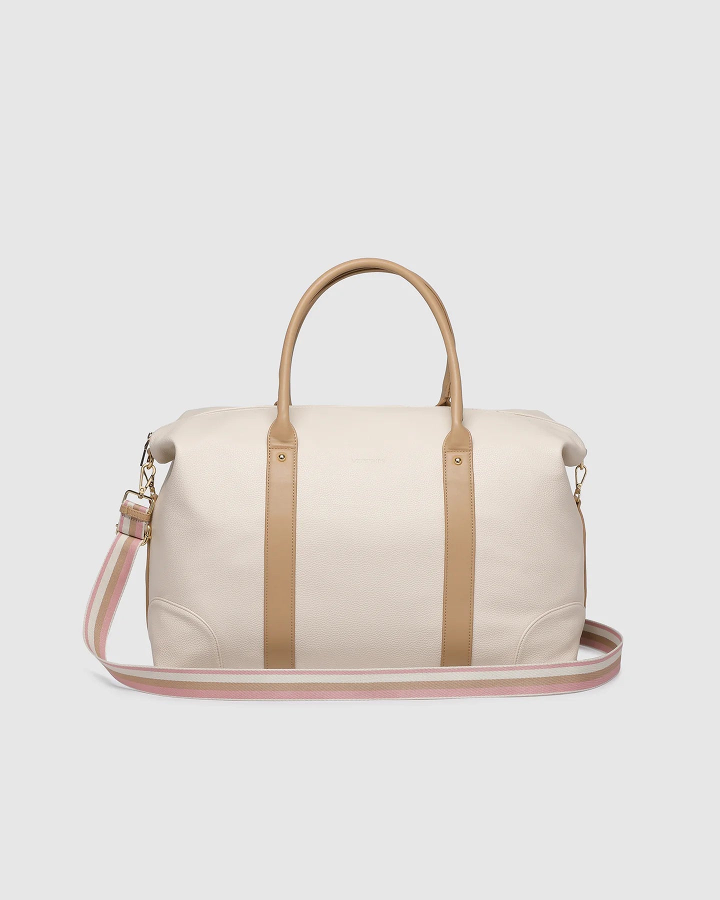 Alexis Stripe Weekender Travel Bag - Vanilla