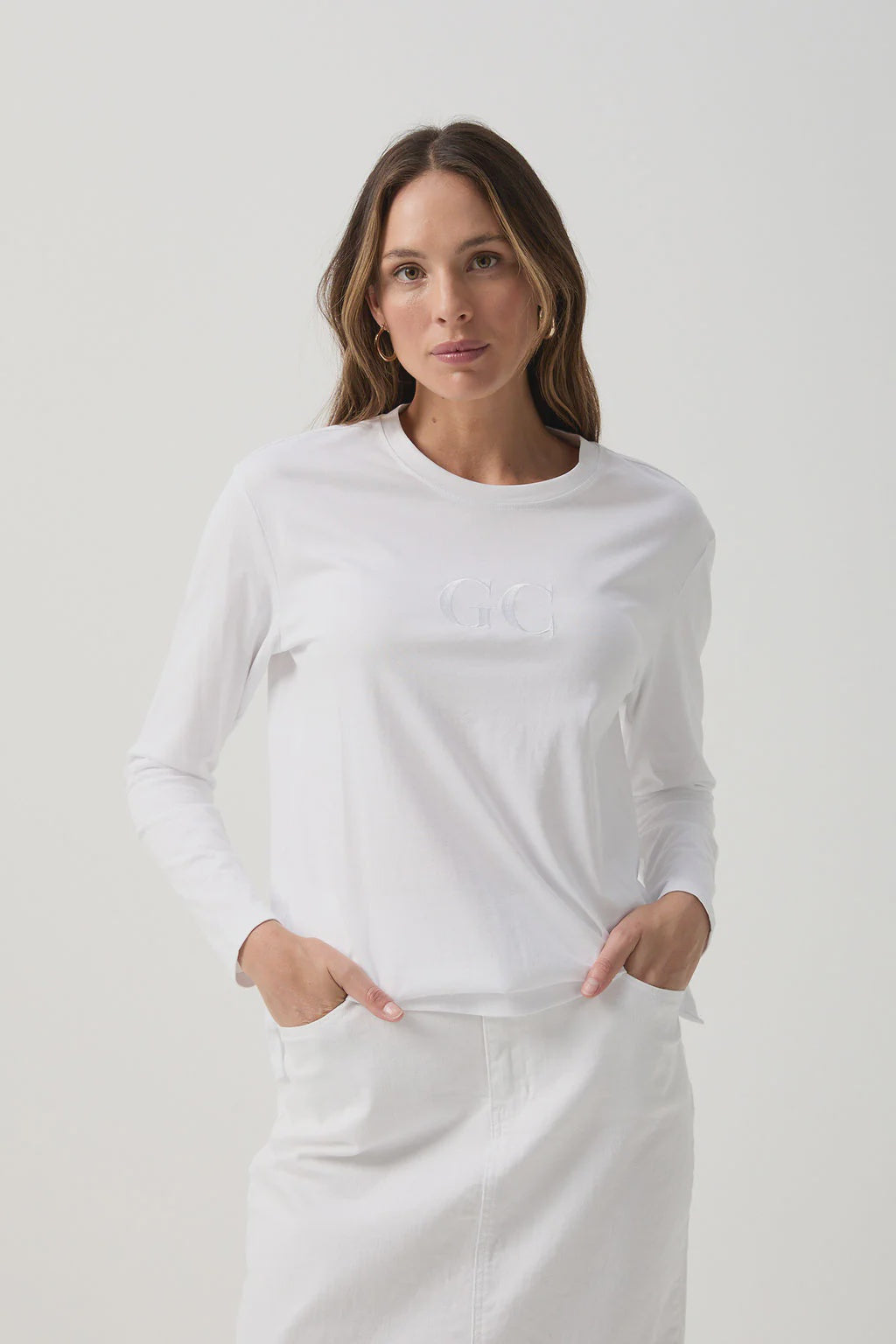GC Long Sleeve Jersey Tee - White