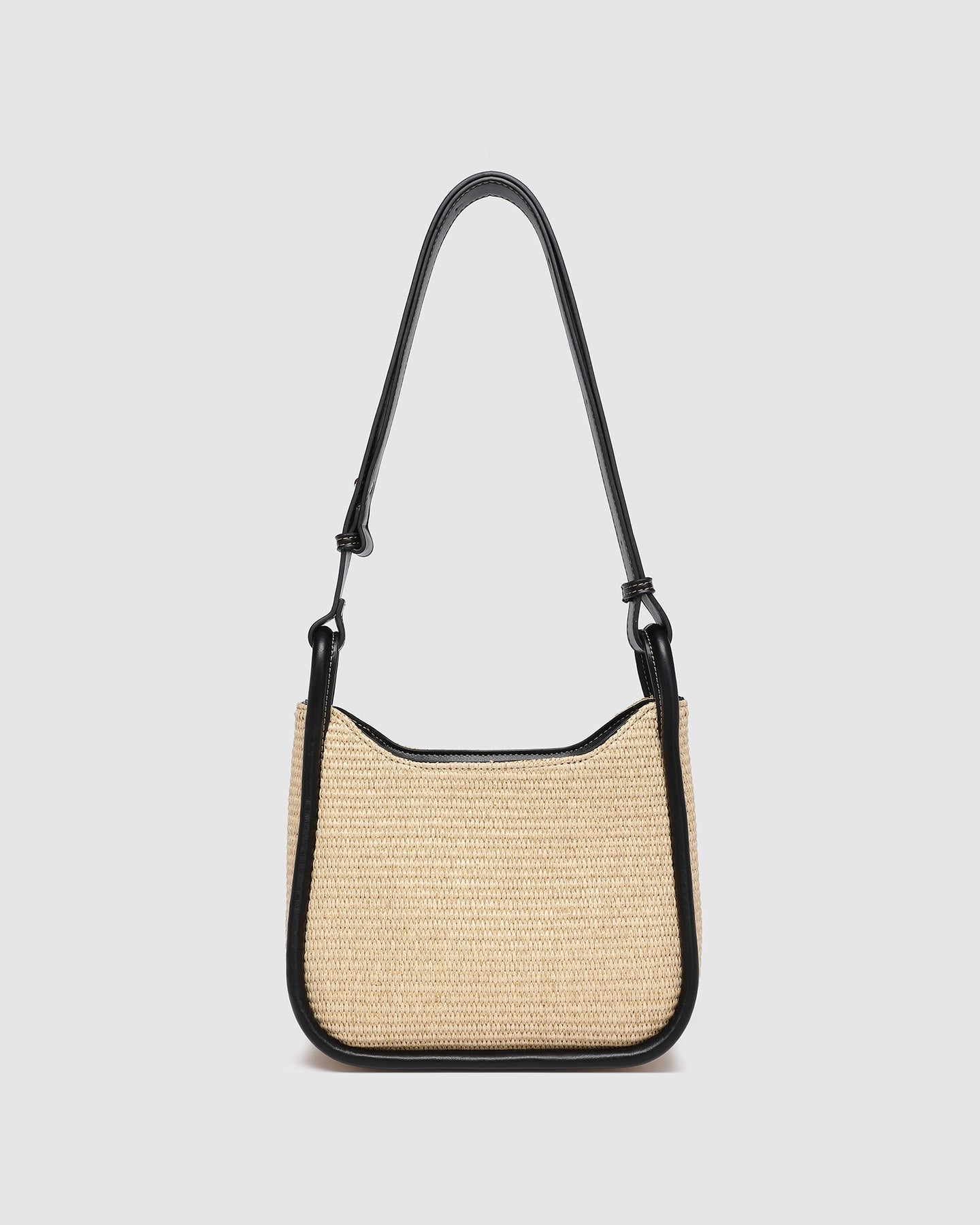 Clare Shoulder Bag - Raffia Black