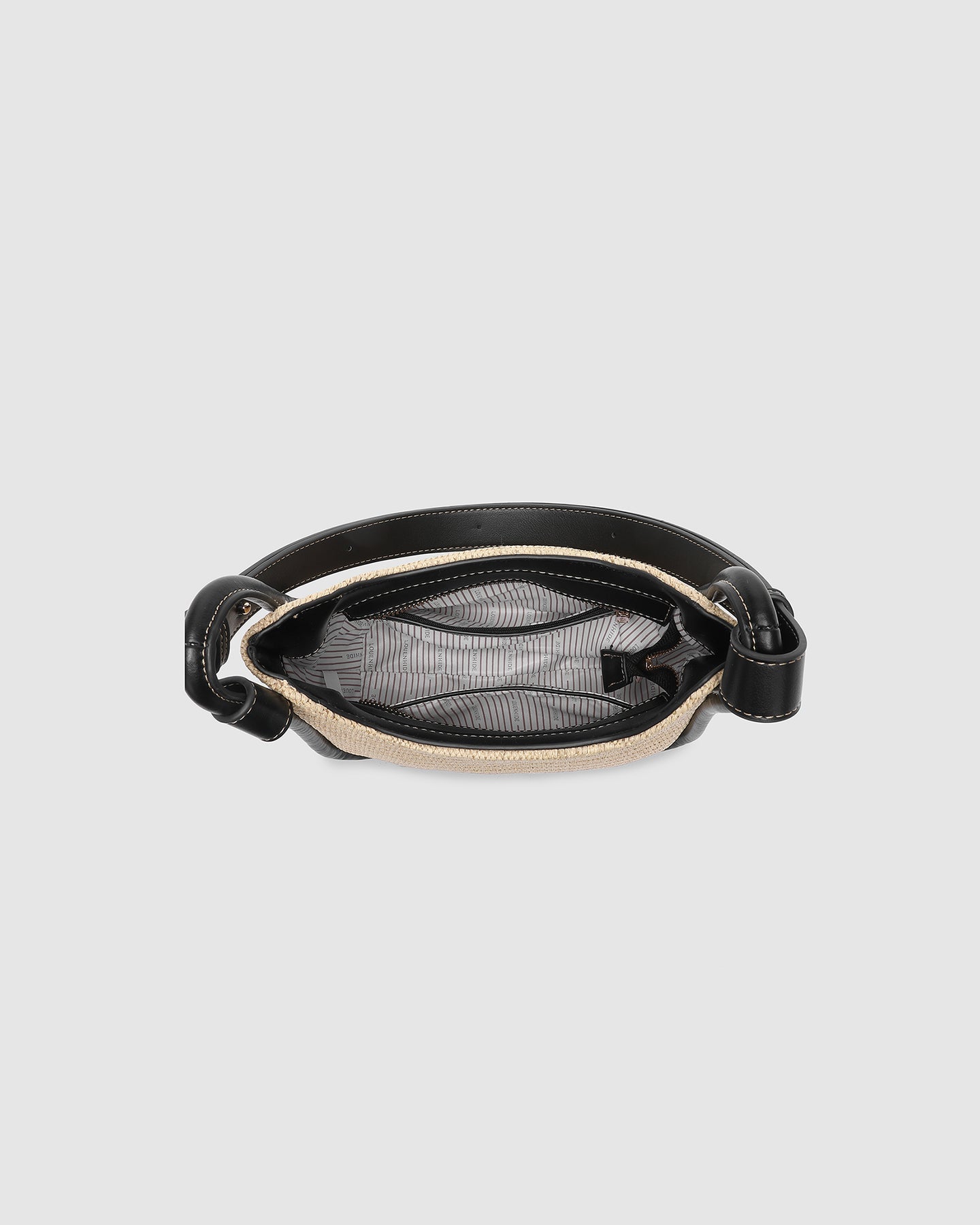 Clare Shoulder Bag - Raffia Black