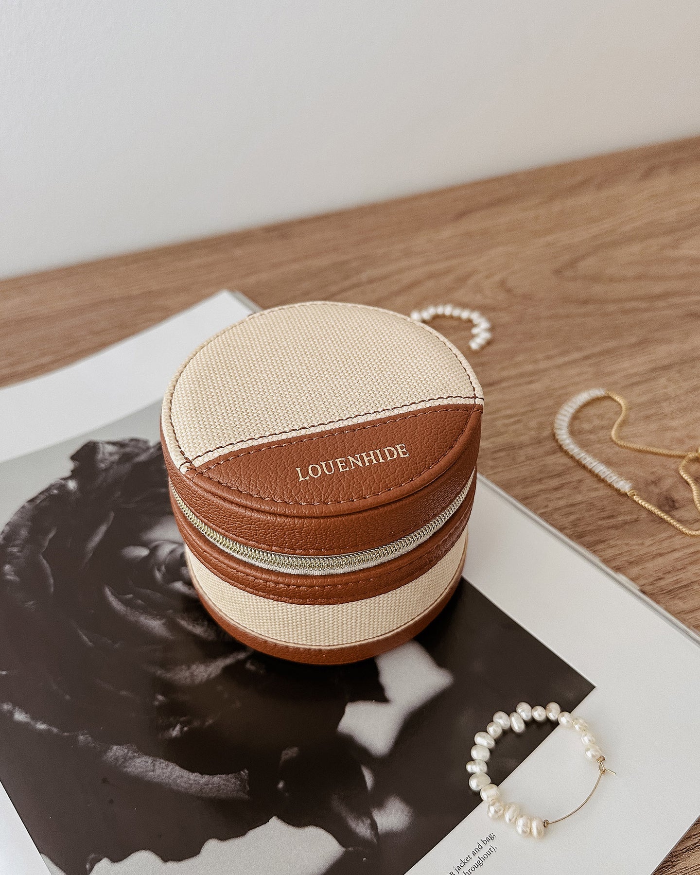 Loz Jewellery Box - Canvas/Tan