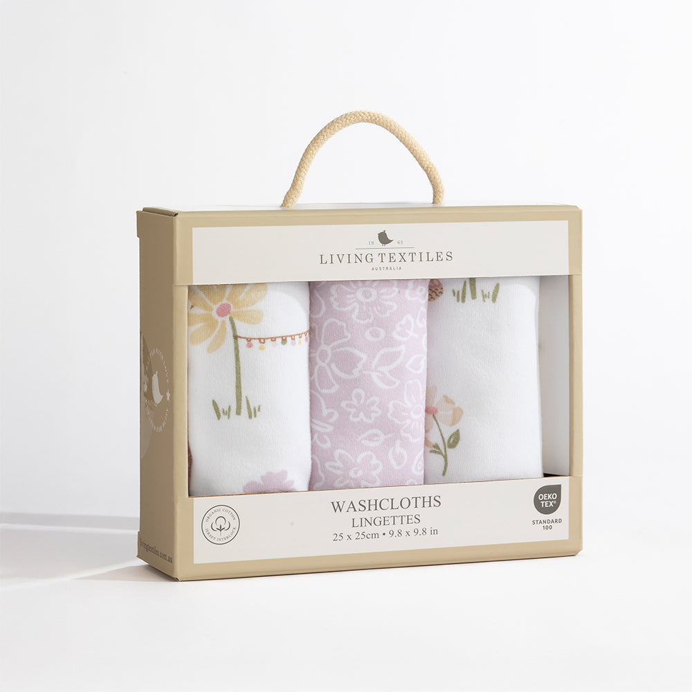 Whimsical Wonderland - 3 Pack Organic Wash Cloths