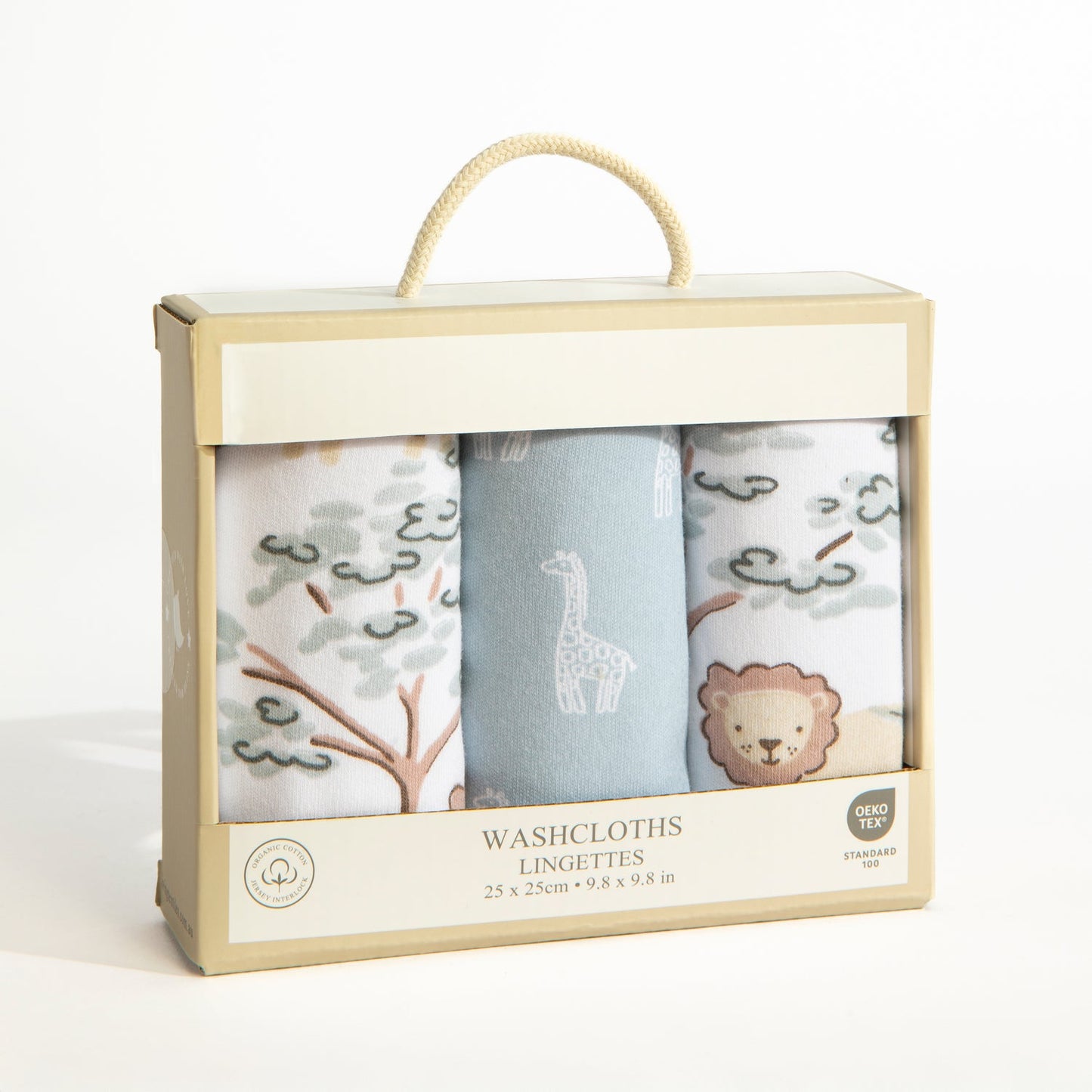 Wild Safari - 3 Pack Organic Wash Cloths