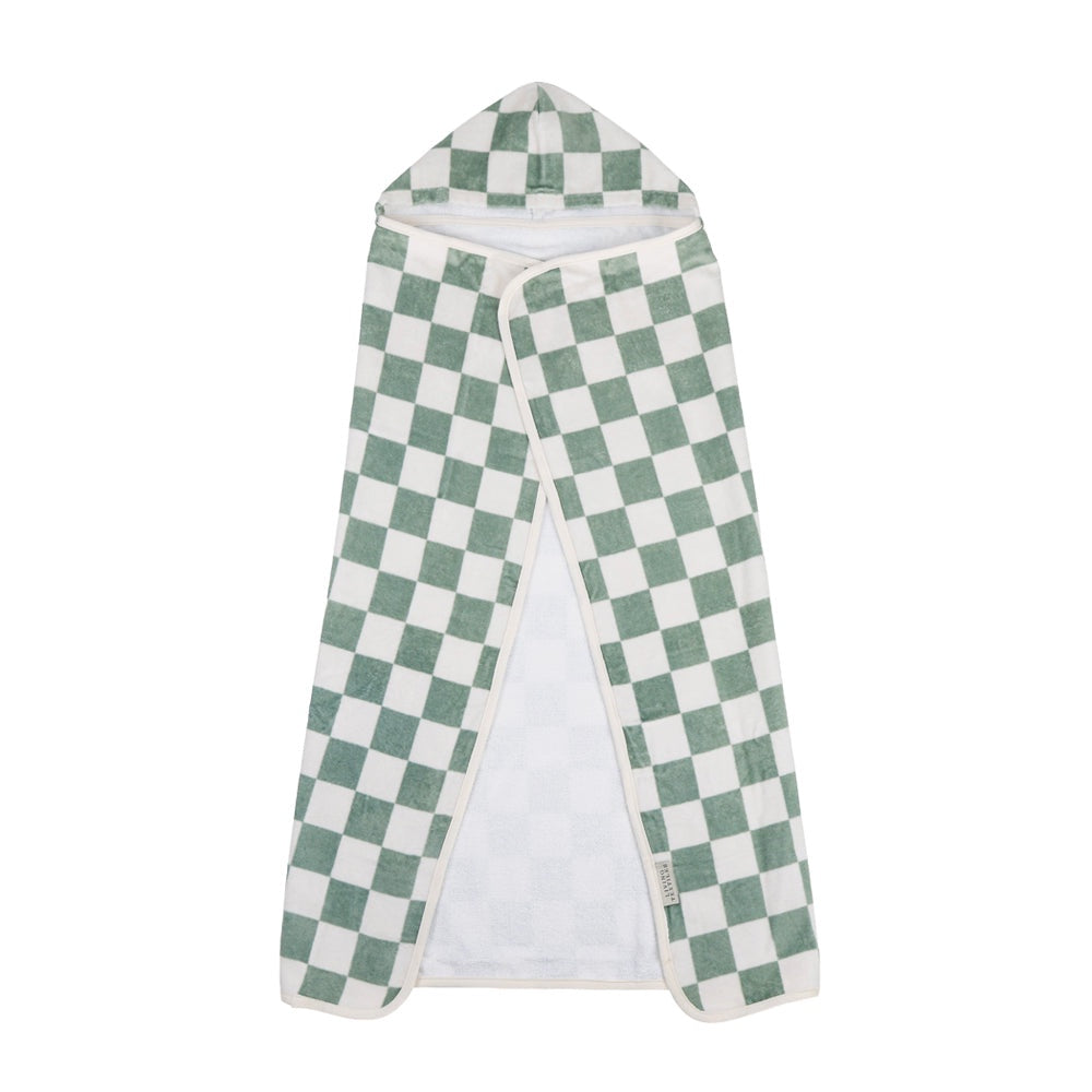 Hooded Towel - Checkered Olive