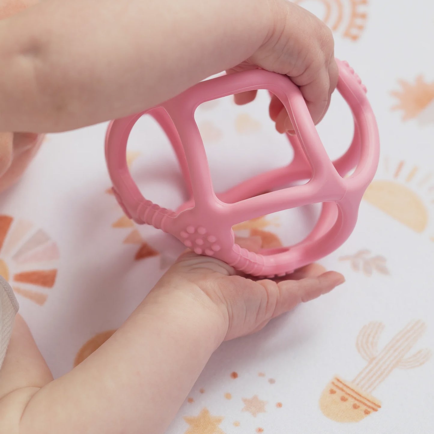 Silcone Teething Ball - Light Pink