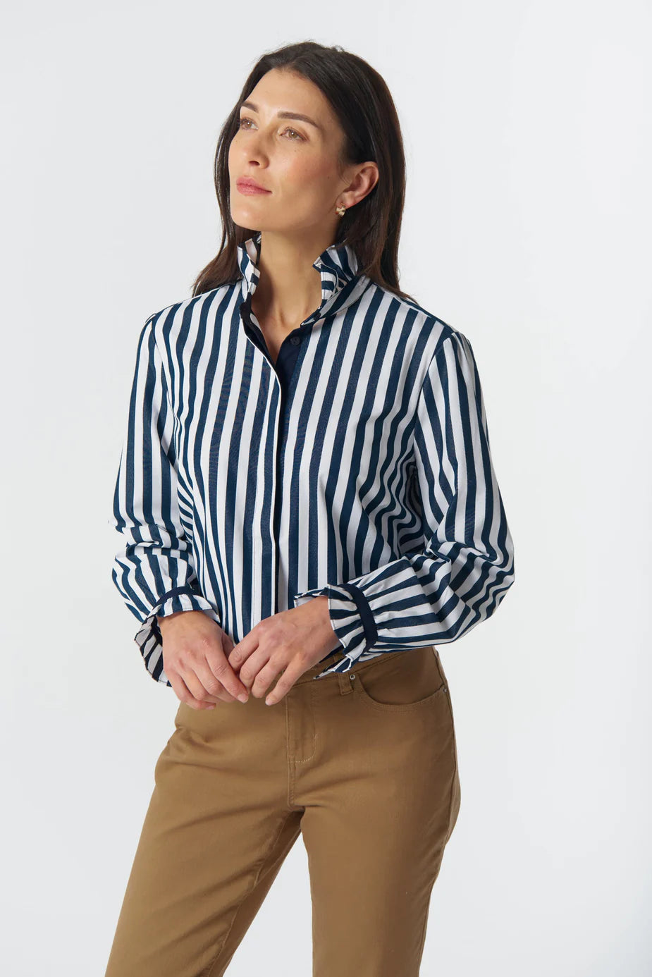 Frill Stripe Shirt