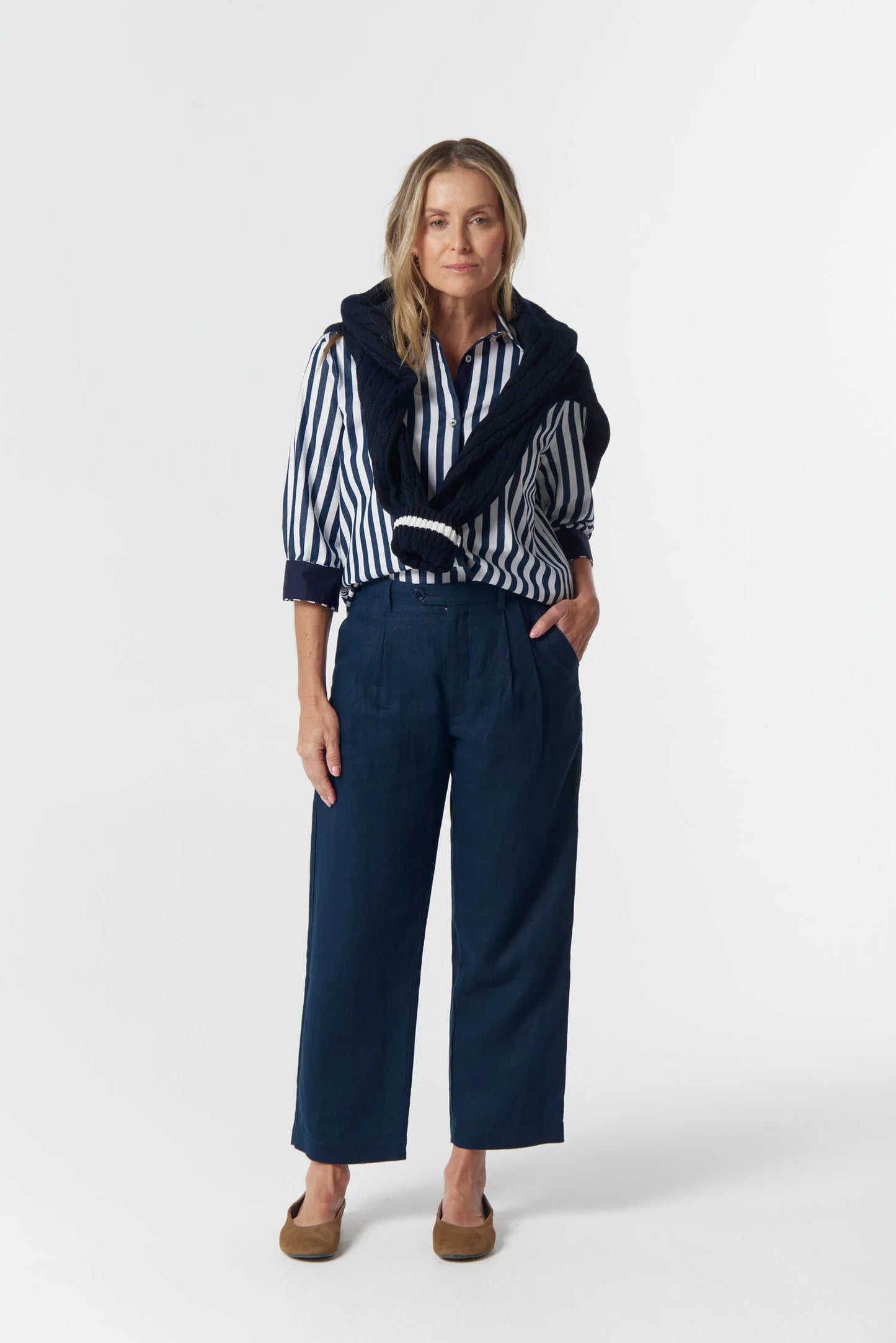 Classic 3/4 Sleeve Cotton Shirt