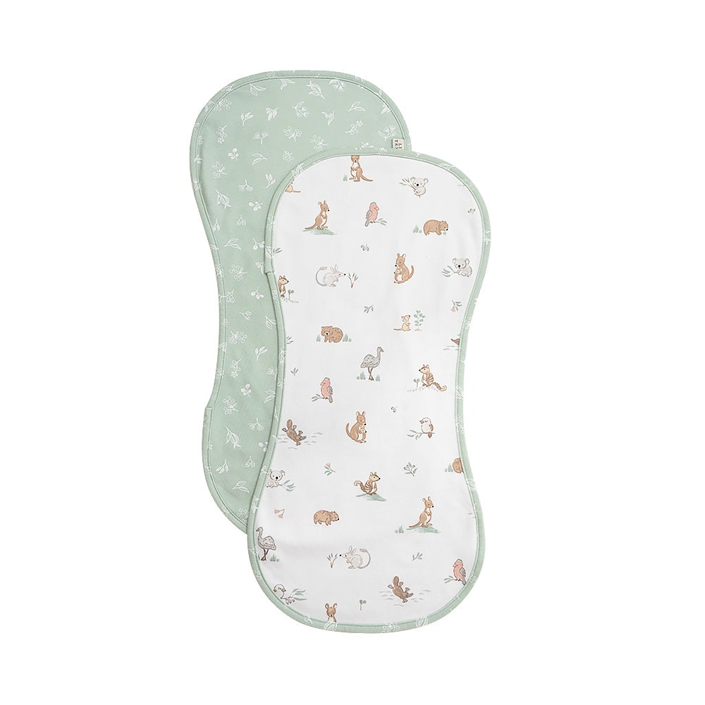 Australiana - 2 Pack Organic Burp Cloths