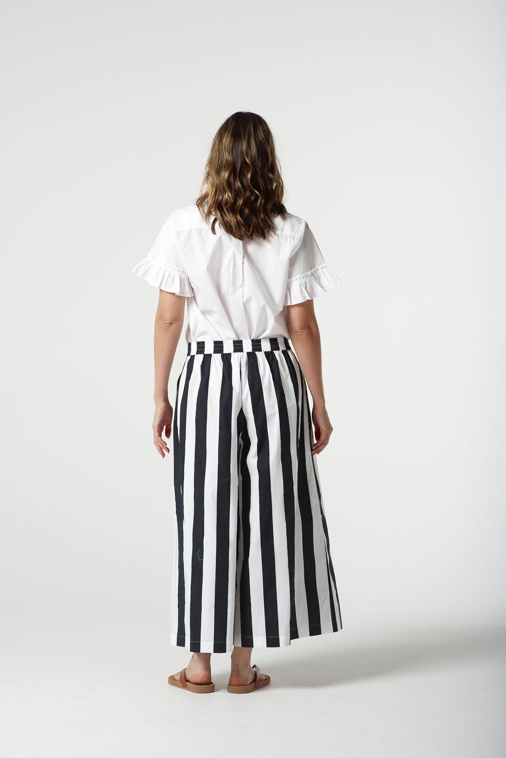 Ruffle Sleeve Shirt - Optical White