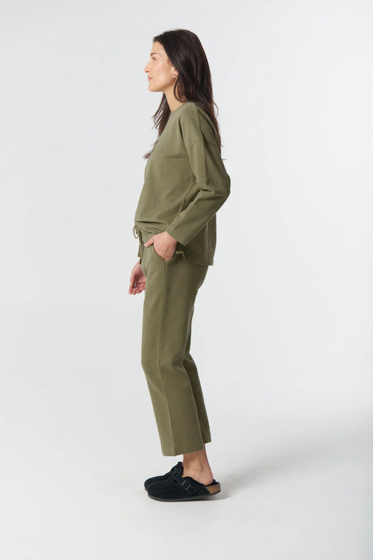 Barkly Cotton Track Pant - Sage