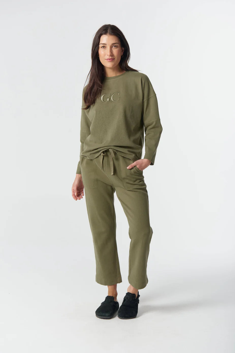 Barkly Cotton Track Pant - Sage