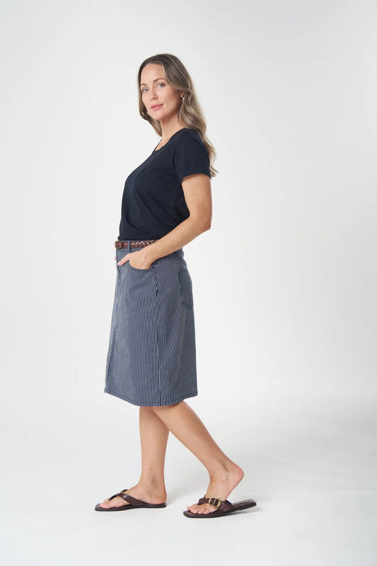 5 Pocket Stripe Skirt