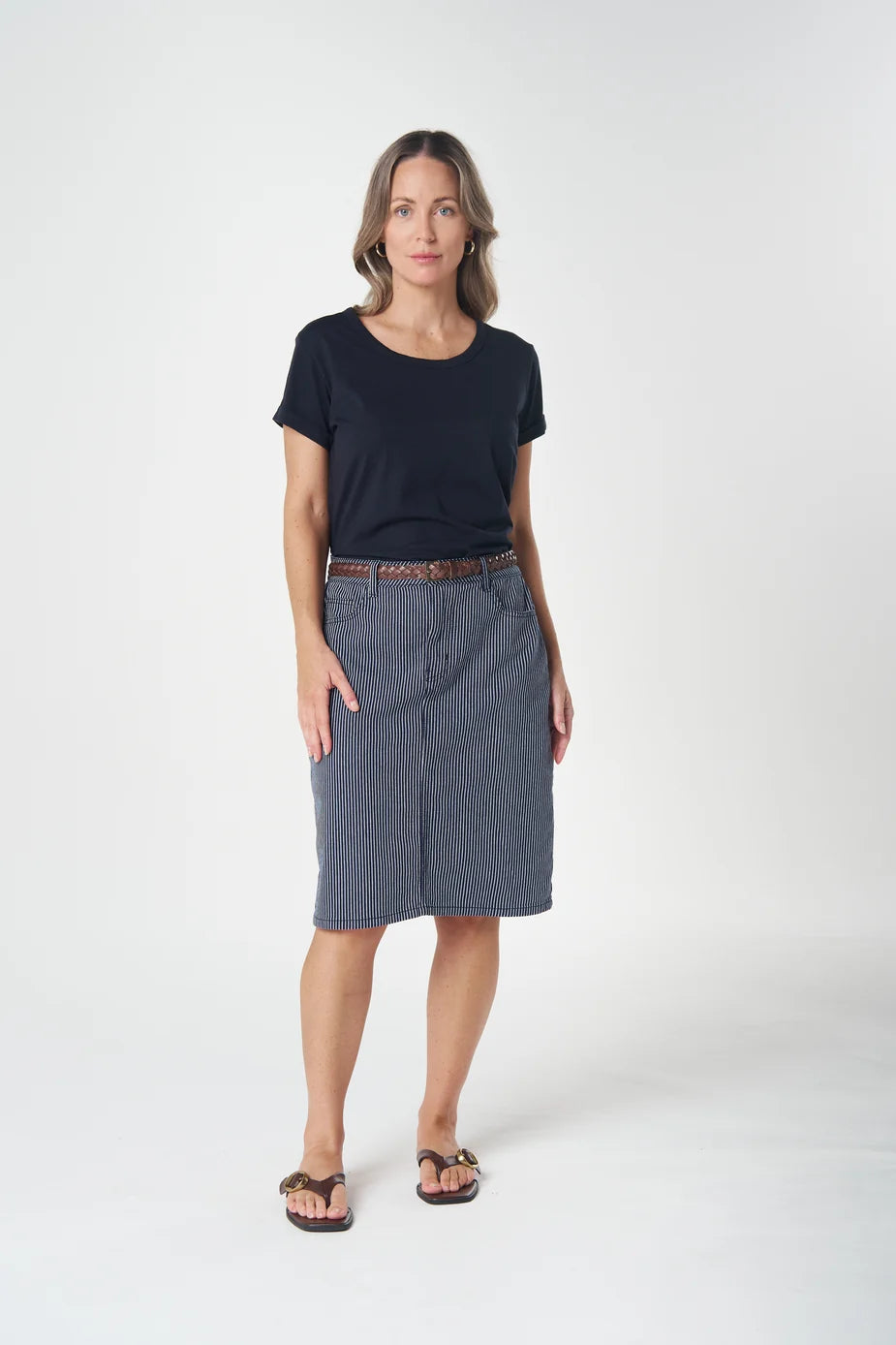 5 Pocket Stripe Skirt