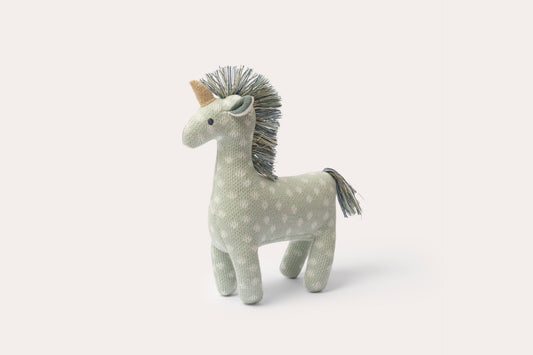 Unicorn Knit Toy - Sage