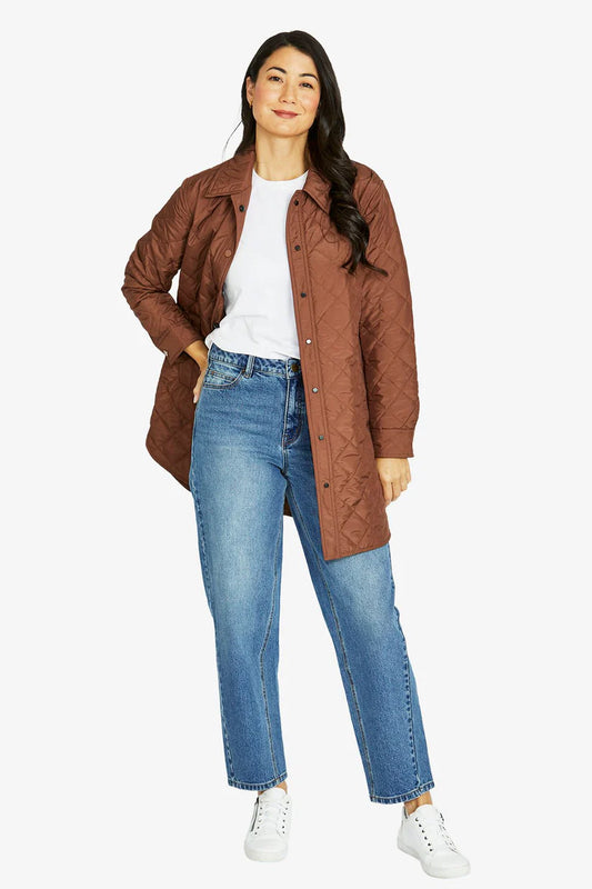 Long Puffer Jacket - Spice