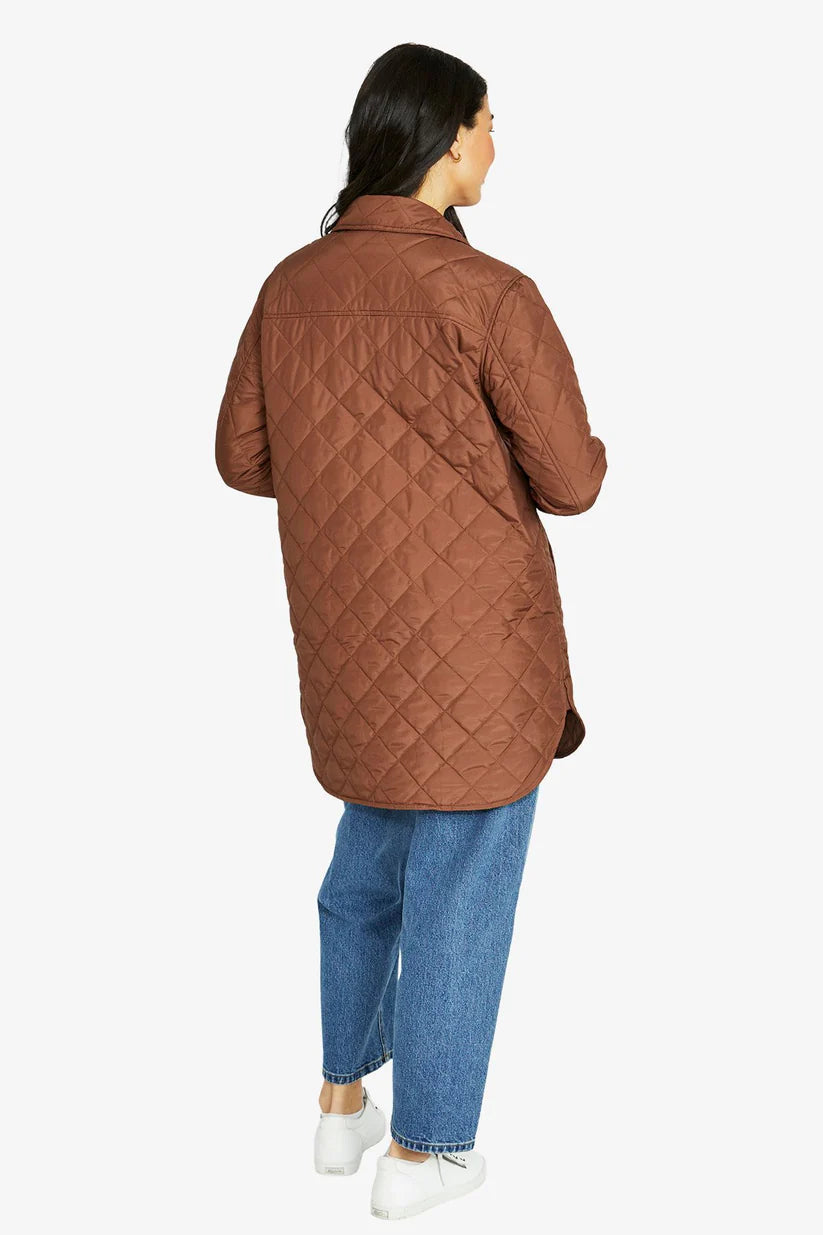 Long Puffer Jacket - Spice