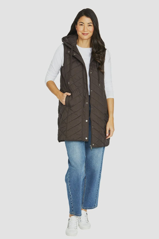 Longline Vest - Cocoa