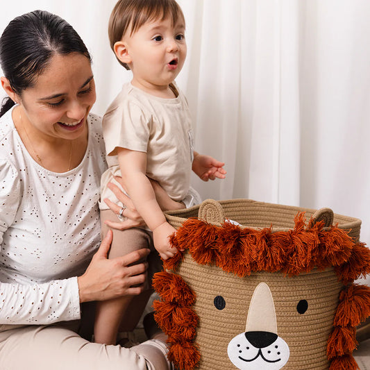 Character Cotton Rope Hamper - Lion