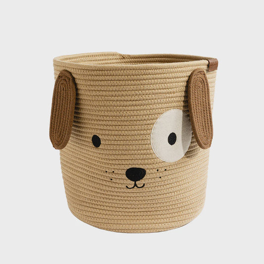 Character Cotton Rope Hamper - Puppy