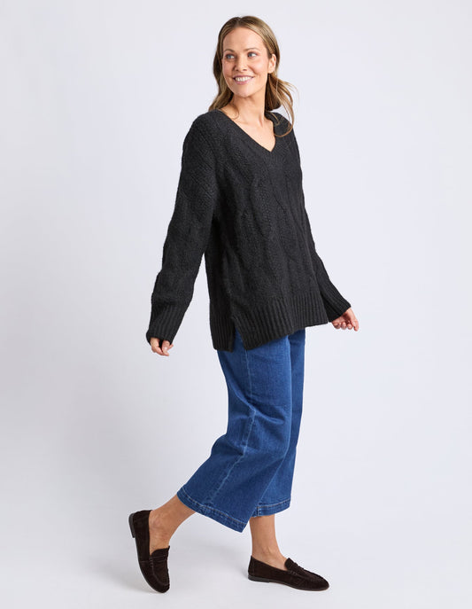 Tallulah Cable Knit Black