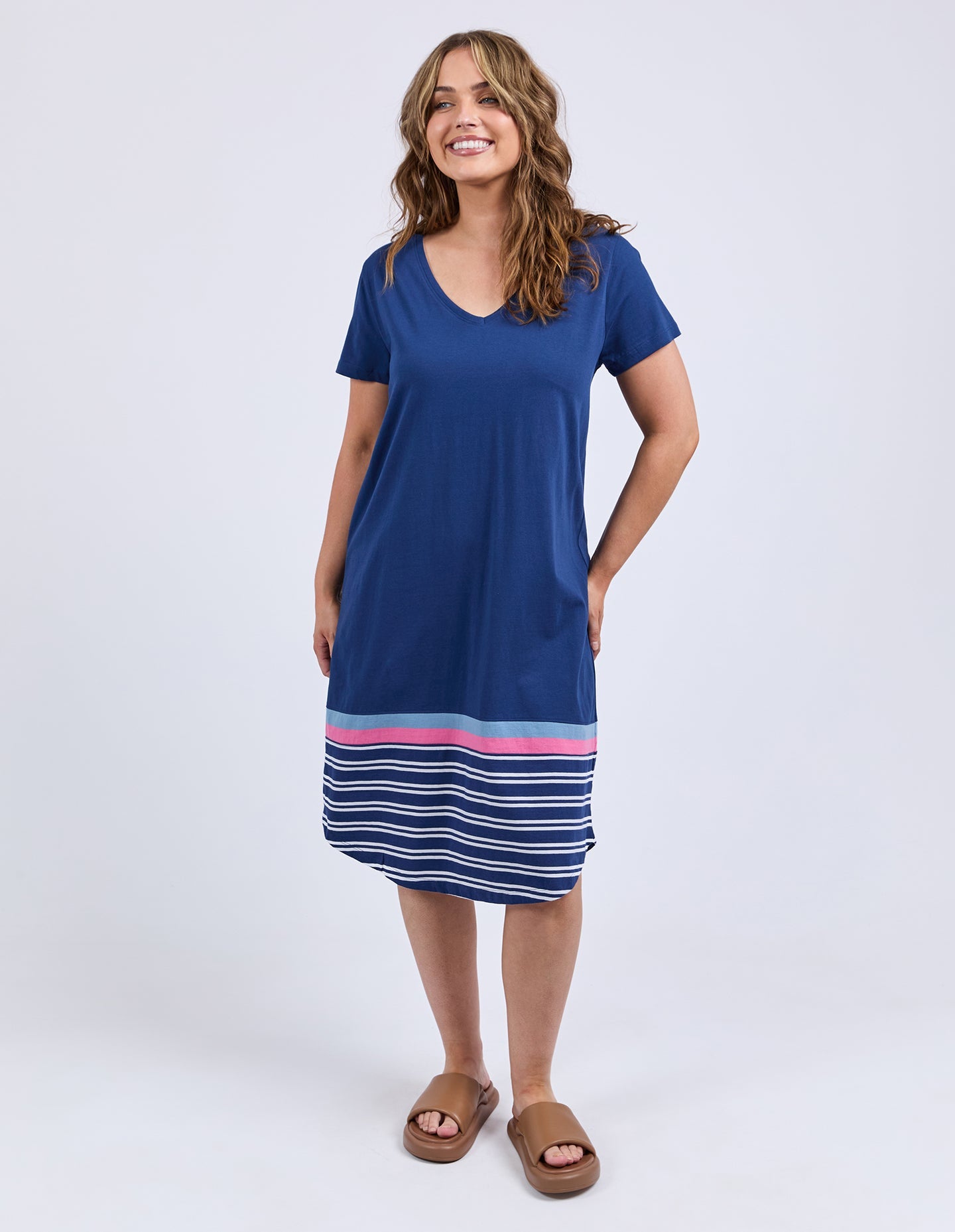 Sylvia Tee Dress Blue Depths