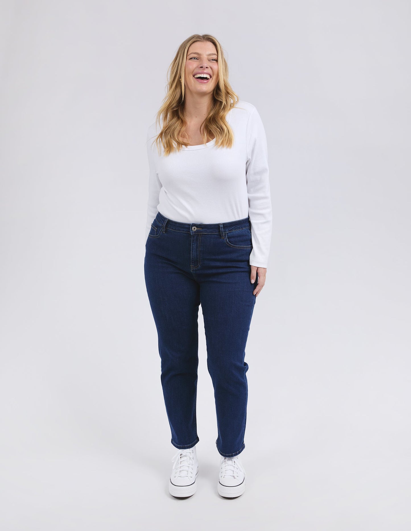 Ada Full Length Jean - Dark Blue
