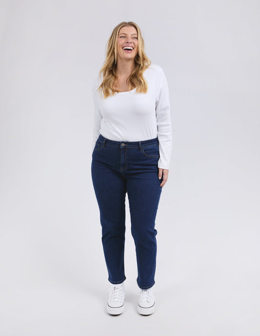 Ada Full Length Jean - Dark Blue