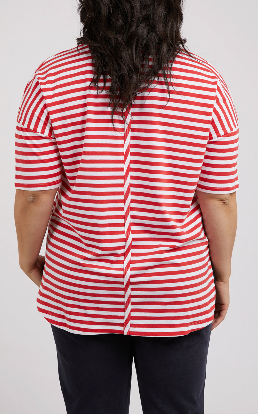 Lauren S/S Tee - Stripe Cayenne