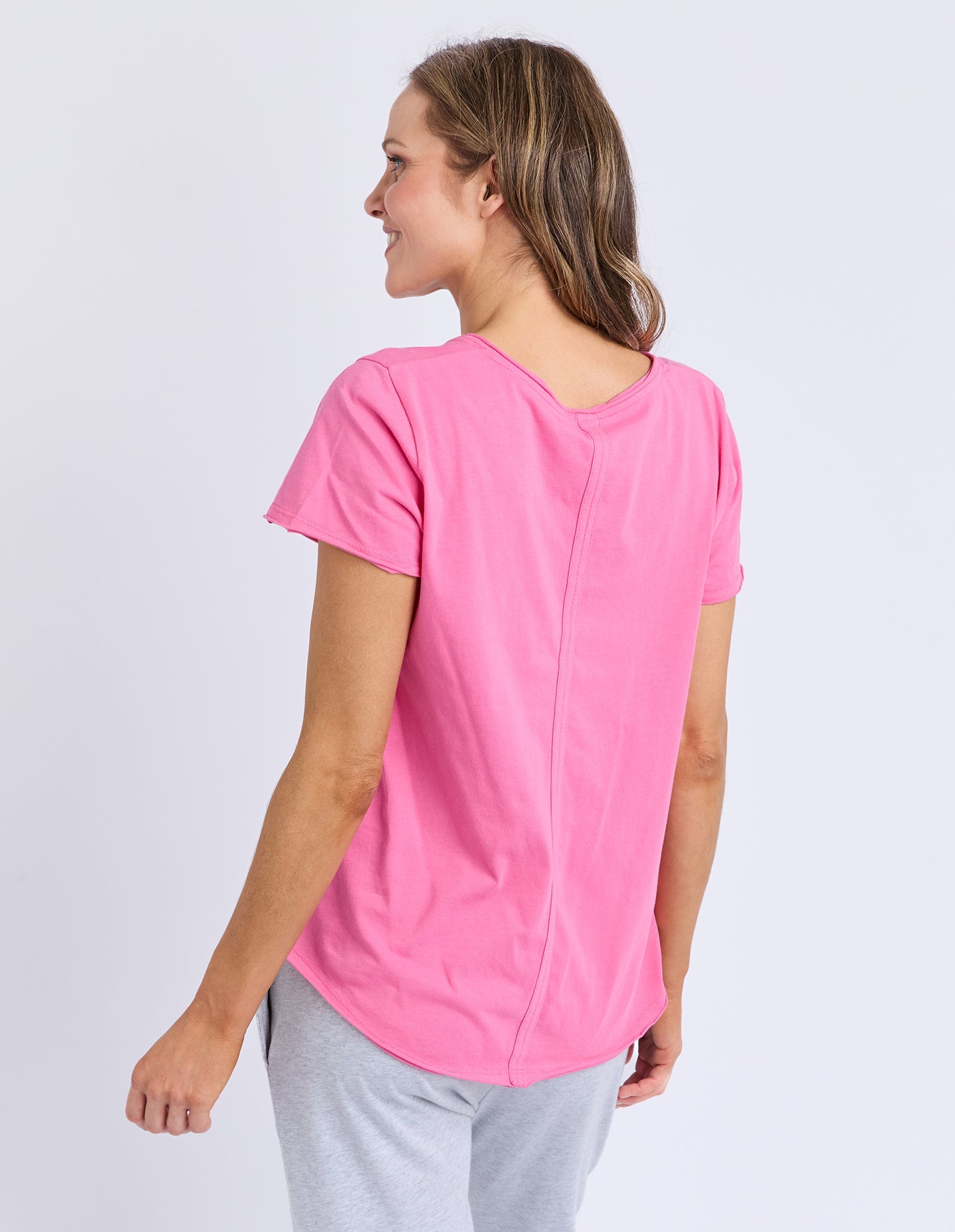 Pima Vee Tee - Aurora Pink